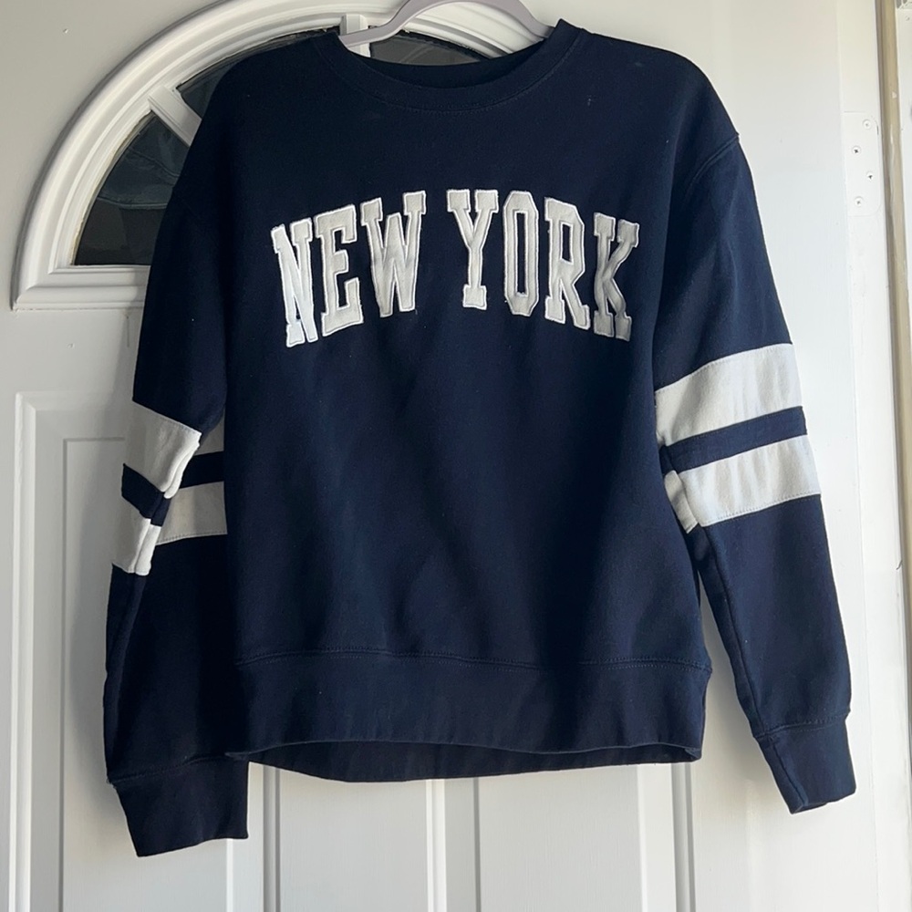 New York navy blue sweatshirt